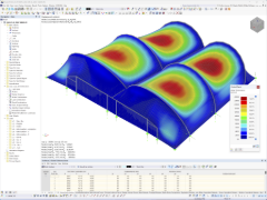 Deformace ocelové sítě na RFEM modelu konstrukce pavilonu CITES | © Carl Stahl & spol. s r.o.